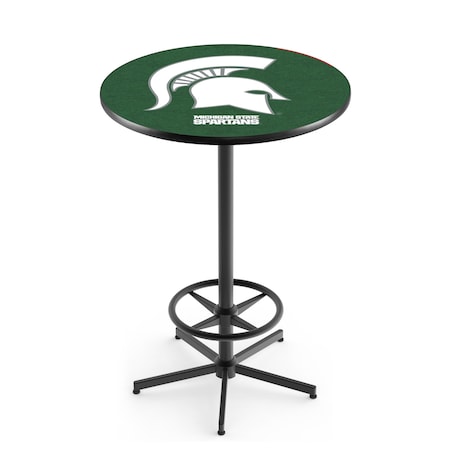 Holland Bar Stool Co 42" Black Michigan State Pub Table L216B4228MichSt